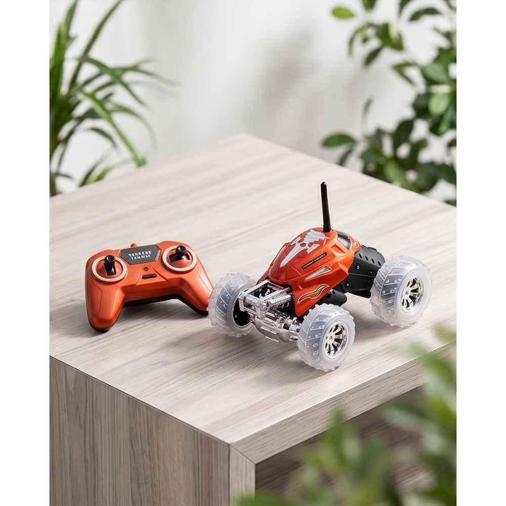 Sharper Image Remote Control Thunder Tumbler‎ Orange 27MHz Stunt Vehicle NIB